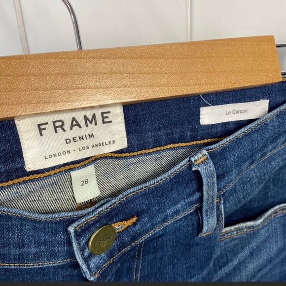 Frame Le Garçon Distressed Boyfriend Jeans - Picture 8 of 10